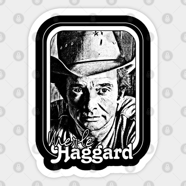 Merle Haggard // Retro Style Country Music Fan Gift Sticker by DankFutura